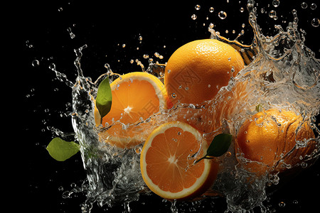 清洗橙子水果图片
