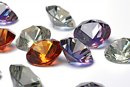 钻石切割多彩的钻石背景