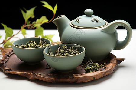 茶叶水墨太极水墨：茶道与艺术背景
