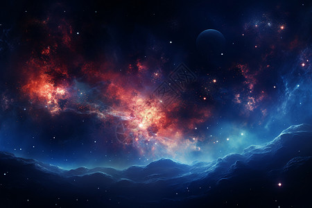 宇宙中的蔚蓝繁星图片