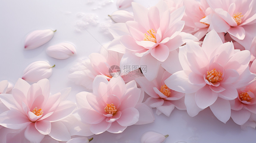 抽象创意的美丽粉色花朵图片