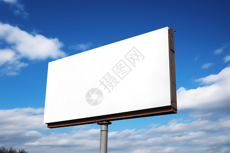 道路上的空白广告牌背景图片