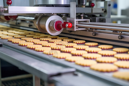 饼干生产饼干食品加工厂背景