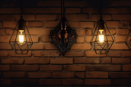 室内家居的复古吊灯装饰背景图片