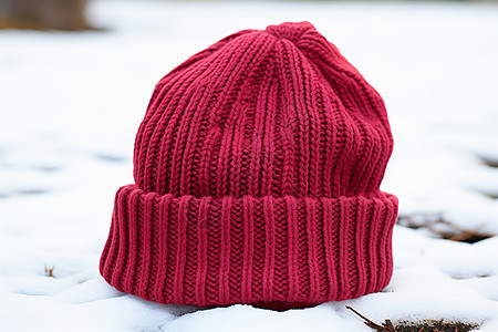 雪地里的红帽子背景图片