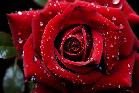 梦幻玫瑰花中的水珠图片