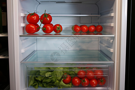 冰箱里的食物冰箱里的蔬菜背景