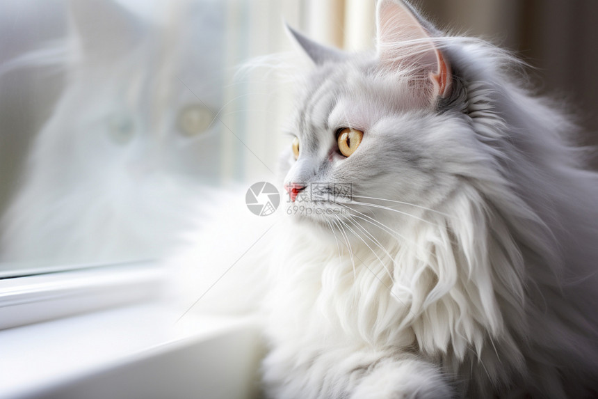 窗边的长毛猫图片