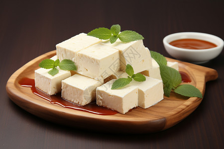 白豆腐和蘸料图片