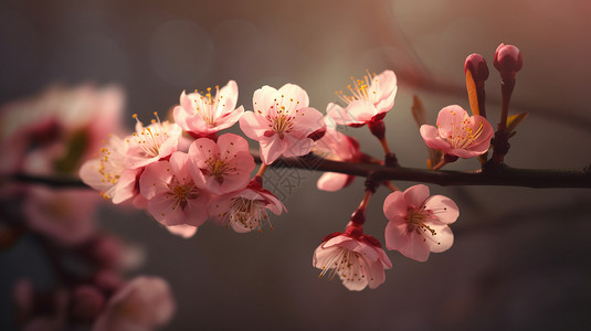 唯美的樱花背景图片