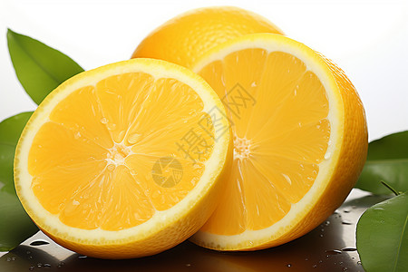 衬托的柠檬橙子背景图片