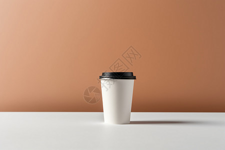 简易的咖啡杯背景图片