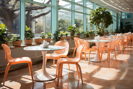 塑料桌椅餐厅图片