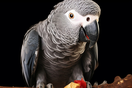 吃的灰色鹦鹉图片