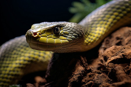 可怕的爬行动物眼镜王蛇高清图片
