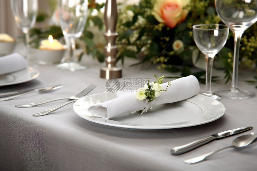 仪式感的婚礼宴会餐桌图片