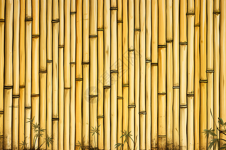 传统竹林墙壁背景背景图片