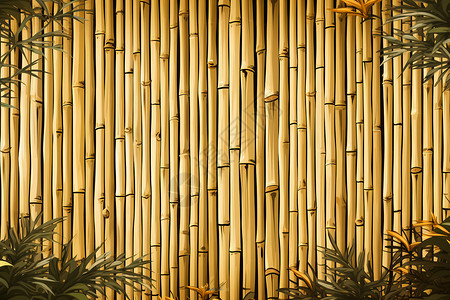 手绘艺术的竹制背景背景图片