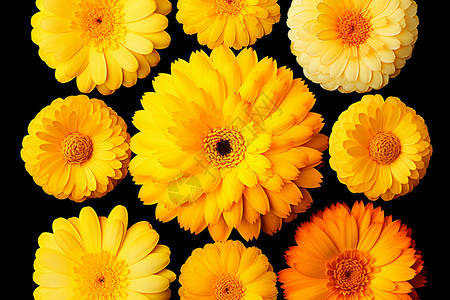 金盏花花朵合集背景图片
