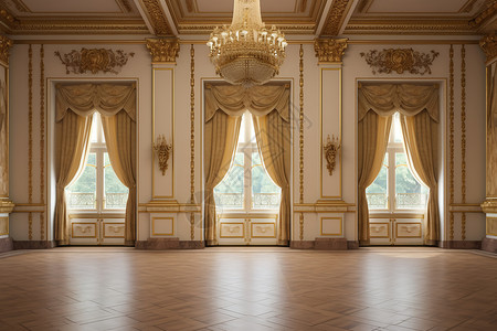 豪华装饰的欧式城堡建筑高清图片