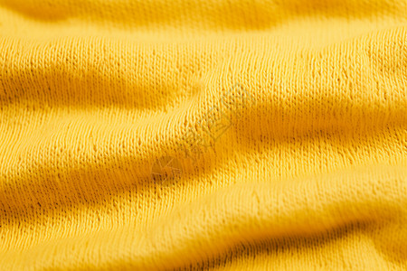 黄色针织布料特写镜头图片