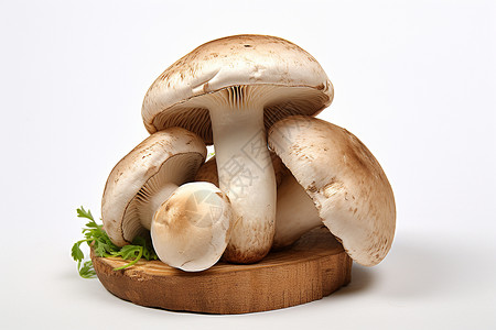 新鲜采摘的菌类蘑菇图片