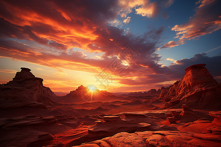 沙漠奇观的丹霞地貌图片