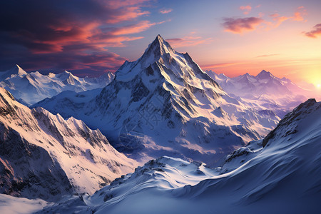 冬日神秘的山脉图片