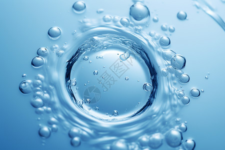 水泡中的蓝色泡泡图片