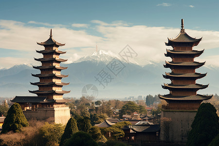 中国传统宝塔建筑图片