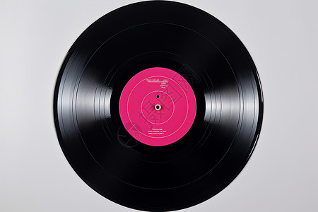歌曲专辑白色背景下的黑胶唱片背景