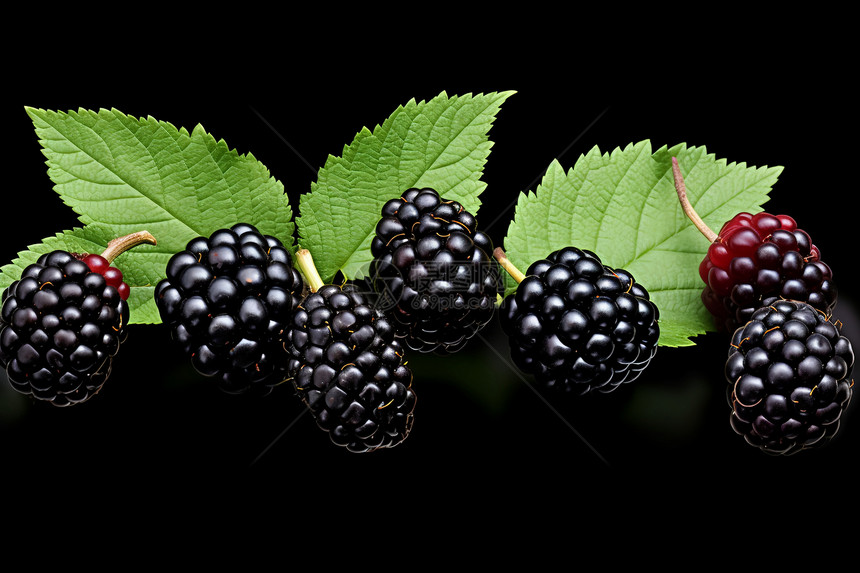 美味多汁的黑莓果实图片
