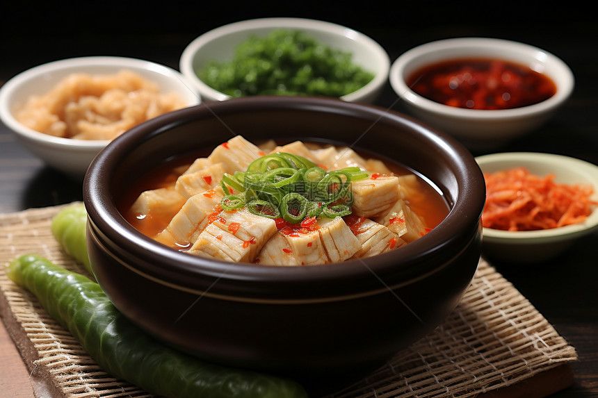 传统美食的韩式大酱汤图片
