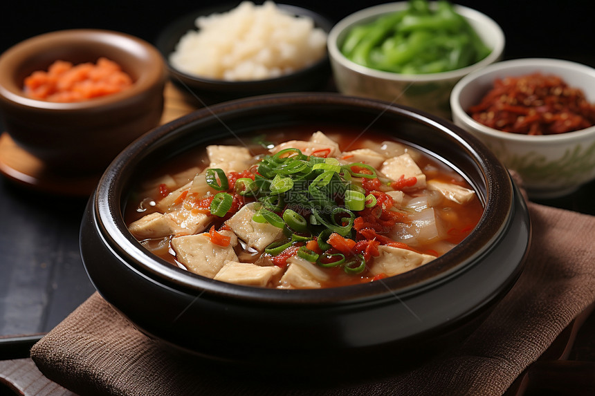 美味的韩式大酱汤图片