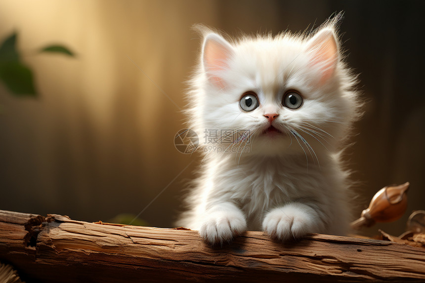 可爱萌宠白猫图片