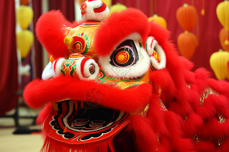 狮舞春节国潮传统舞高清图片