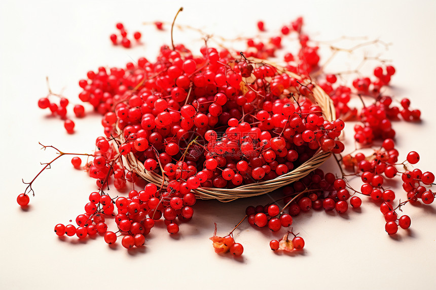 红色浆果的盛宴图片