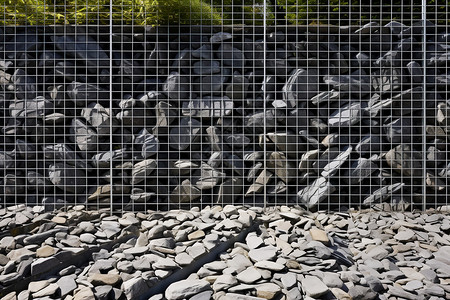 石头栅栏墙背景图片