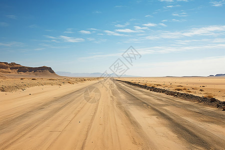 沙漠道路旅荒芜之地背景