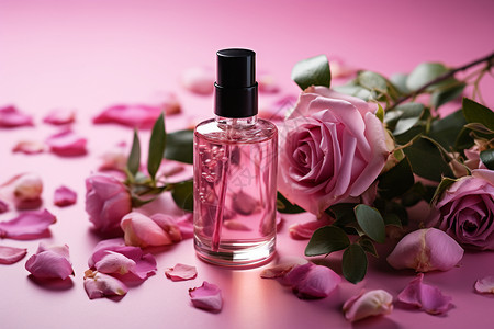 香水玫瑰玫瑰花香水背景