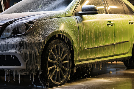 在清洗中的车辆水高清图片素材