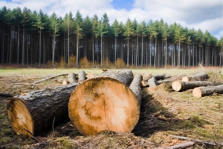森林破坏森林木材保存背景