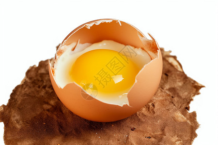 半个敞开的鸡蛋高清图片
