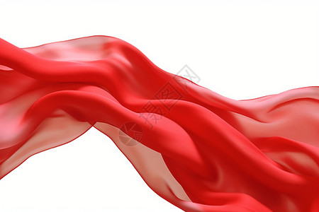 红丝绸的飘逸背景图片