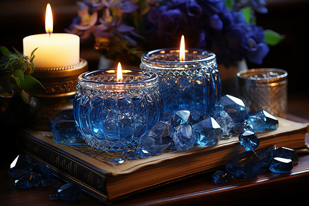 古典魅力的蓝晶簇图片