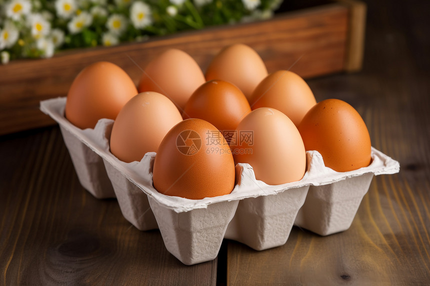 盒子健康营养的鸡蛋图片