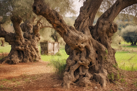 原始古老的大树高清图片