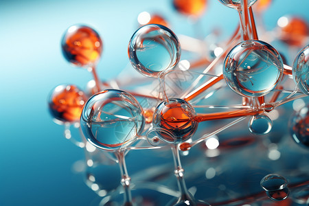 透明的水泡分子图片