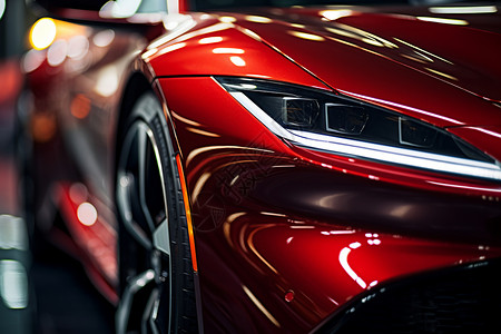红色现代背景炫酷的现代跑车设计图片