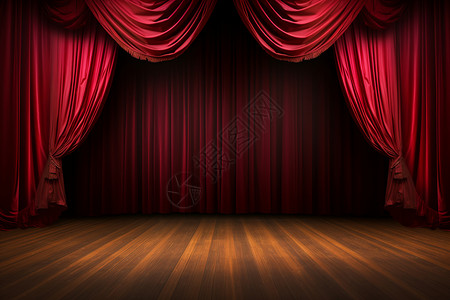 剧院灯光传统的话剧舞台帷幕设计图片